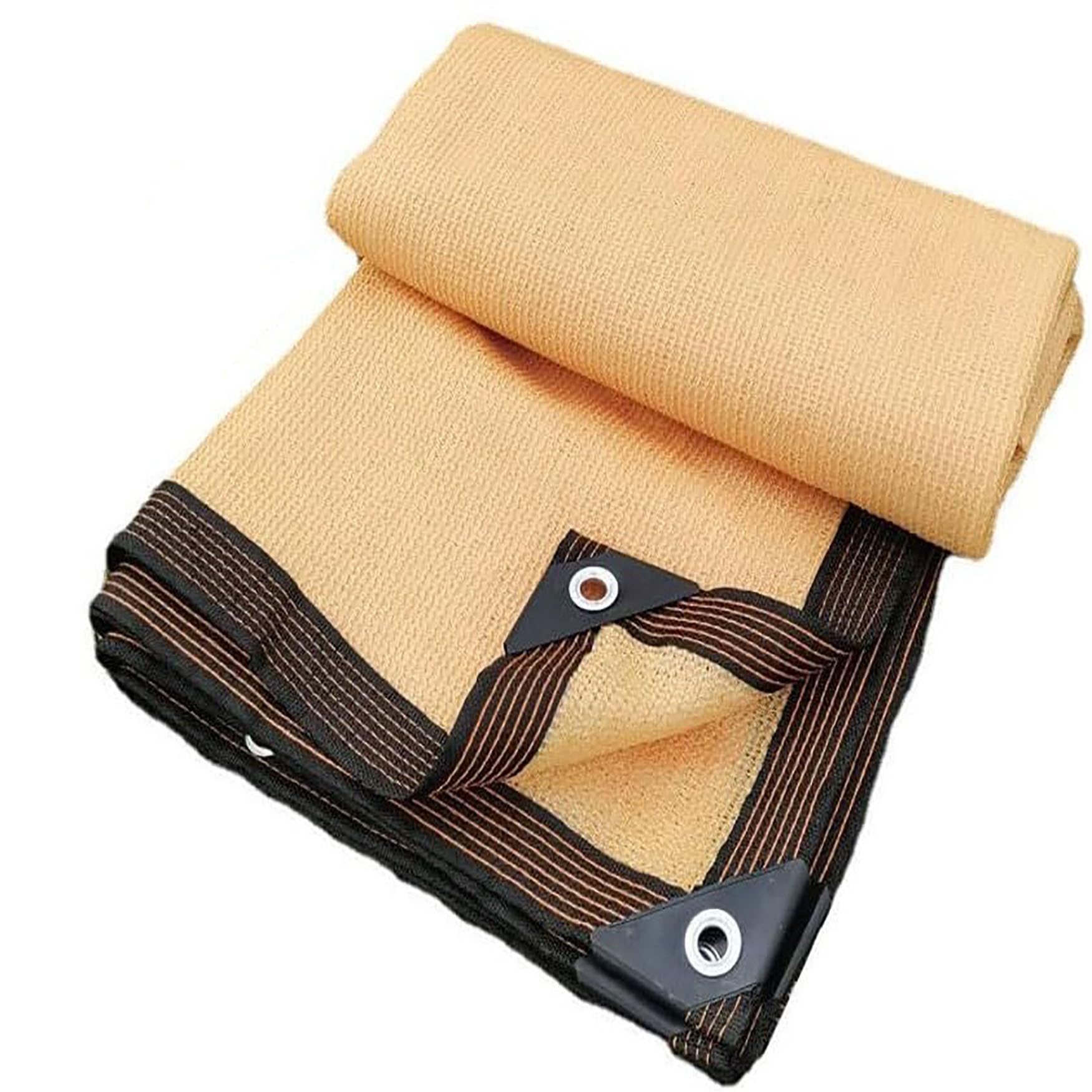 Filet d'ombrage 150x520 cm crème avec œillets pour le jardin