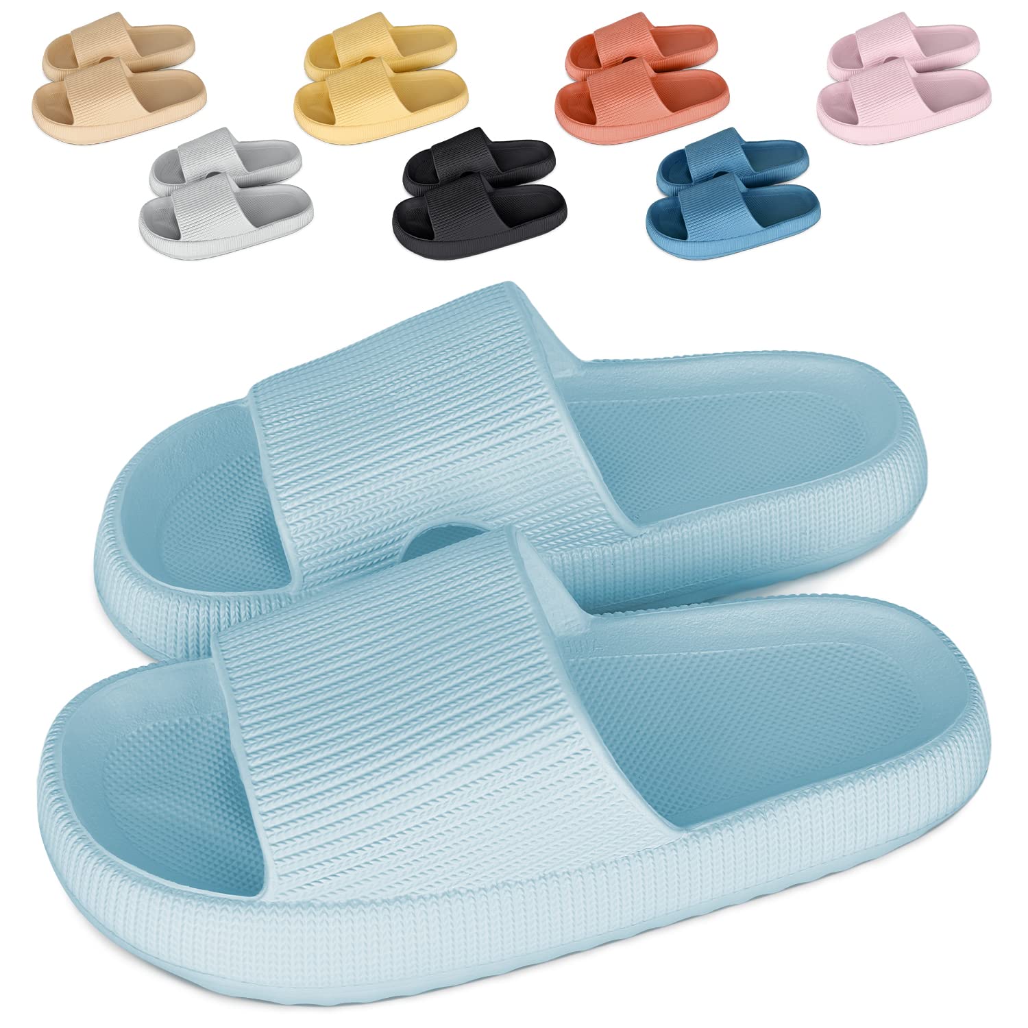 Badeschlappen Damen Cozislides Cloudyzz Hausschuhe – Rutschfeste