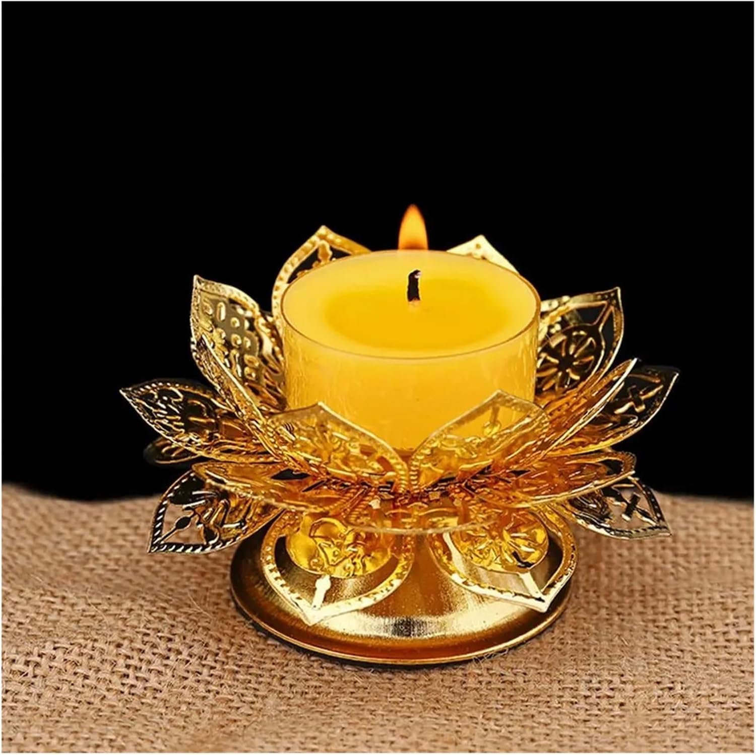 JTYYZQ Ghee Lamp Holder Butterlamp Tea Light Holder Tibetan