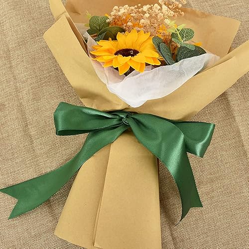 Miniatura 7 de TONIFUL - Listón de satén de color liso, para envolver regalos, sillas, día de San Valentín, boda, fiesta de cumpleaños, cabello, costura floral, 1