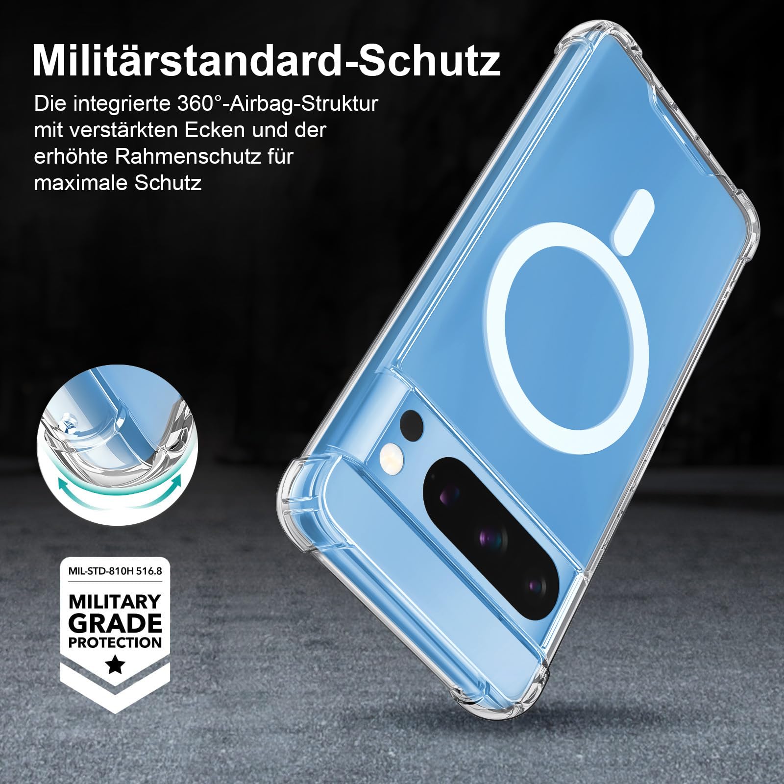 Google Funda Para Pixel 7 Pro Funda Protectora Para Teléfono Obsidiana