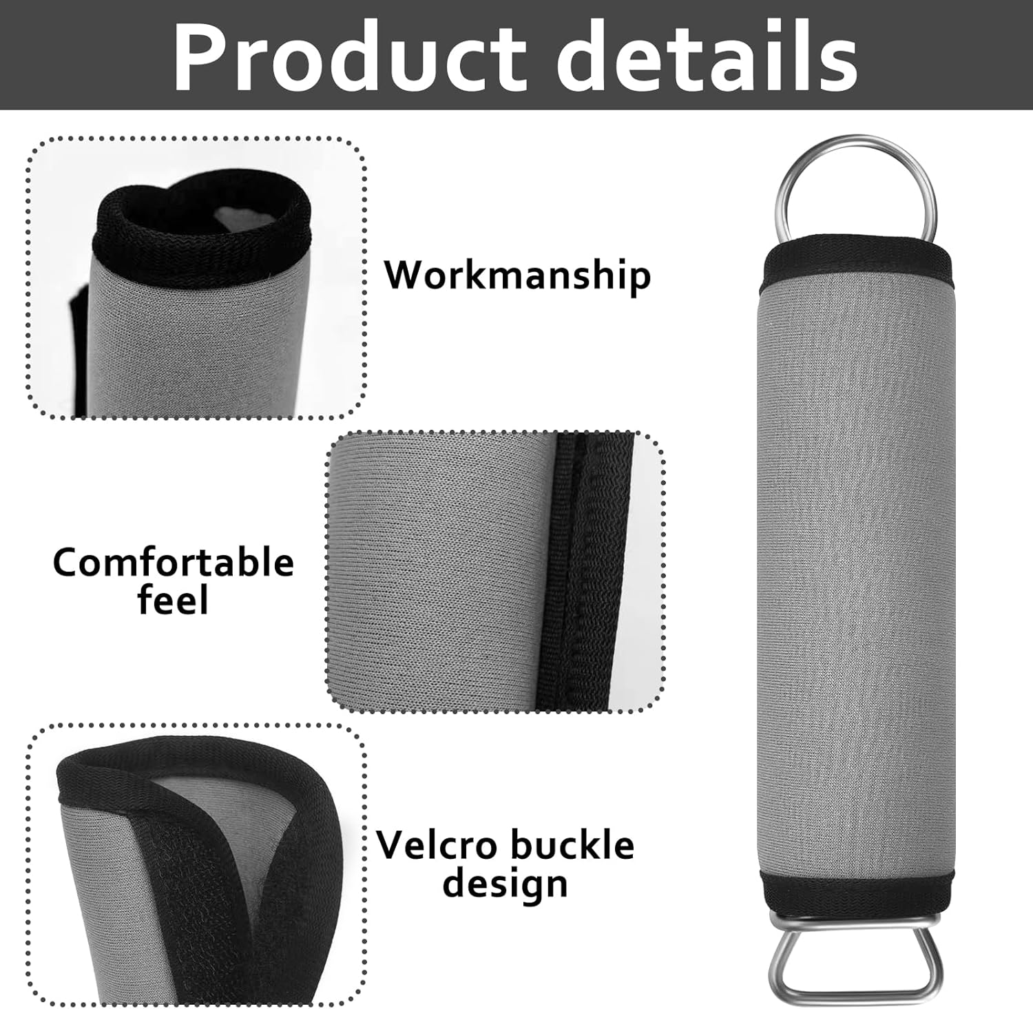 20 Pcs Pool Cover Spring Sleeves - Reusable Winter Pool Cover Spring Wraps Waterproof Neoprene Protective Sleeves for In-Ground Swimming Pools (Grey)