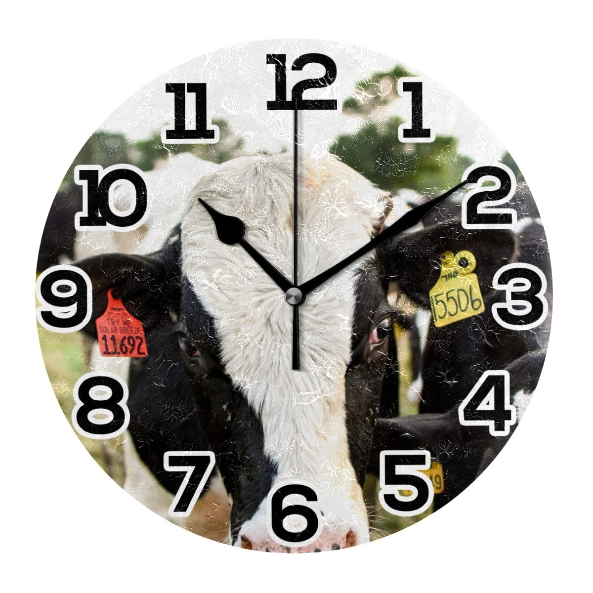Horloge murale ronde de 25cm silencieuse pour chambre et bureau
