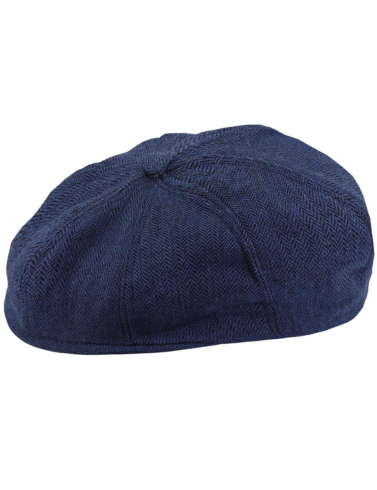 mintgreen Schiebermütze Kinder, Baby Jungen Fischgrät Tweed Schirmmütze Barett Newsboy Cap, Braun, 3 Monate - 8 Jahre