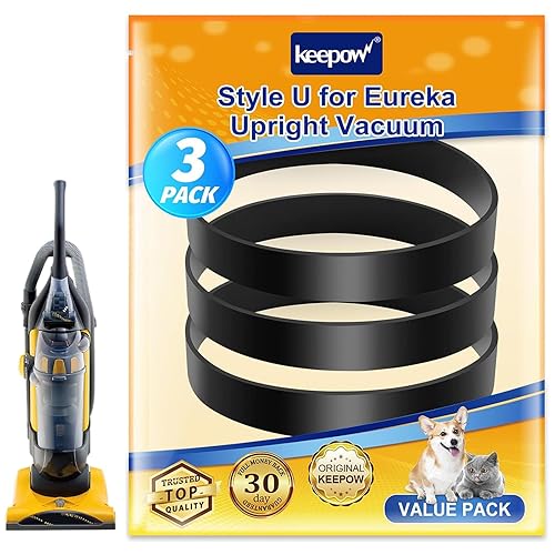 KEEPOW Style U Belts for Eureka Airspeed Upright Vacuum AS1000A,