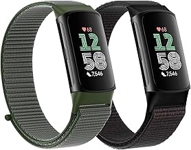 BIRDTOBR Compatible with Fitbit Charge 6/5 Band, Super Strong Velcro Sport Strap for Fitbit Charge 6/5