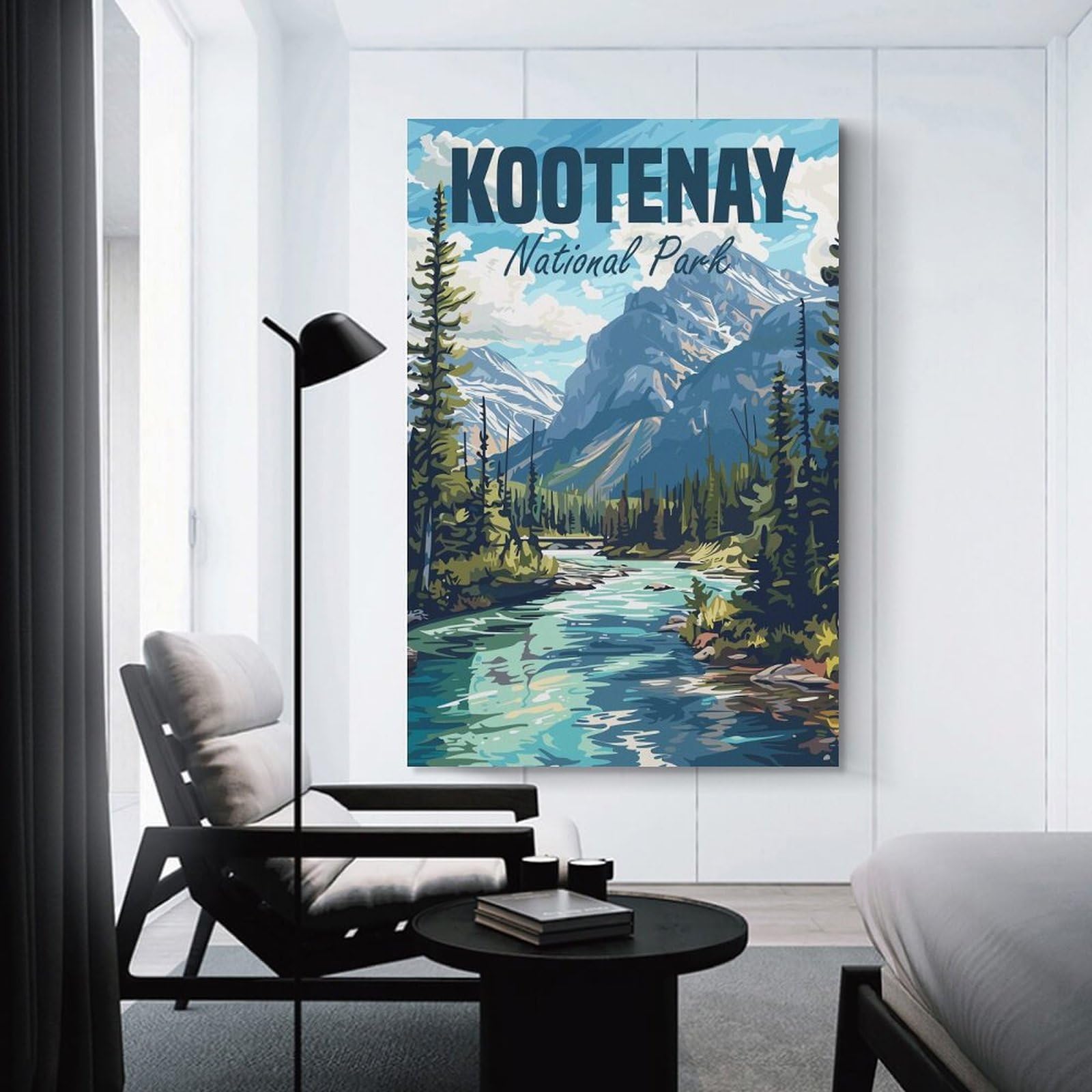 Junmoney Kootenay National Park Home Decor Wall Art 16x24inch(40x60cm), for Restful Interiors, Bedrooms Or Small Rooms, Decorative Wall Art for Cosy Rooms