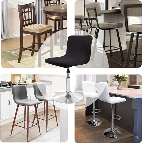 Miniatura 6 de Fundas de terciopelo para asiento de taburete de bar, fundas cuadradas para taburetes de bar, fundas para sillas de altura de mostrador (2, caqui)