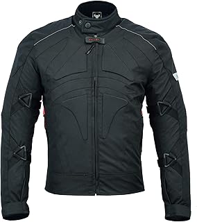 BULLDT Motorradjacke Cordura Textilien kurze Jacke, Farbe:Schwarz, Größe:46/XS