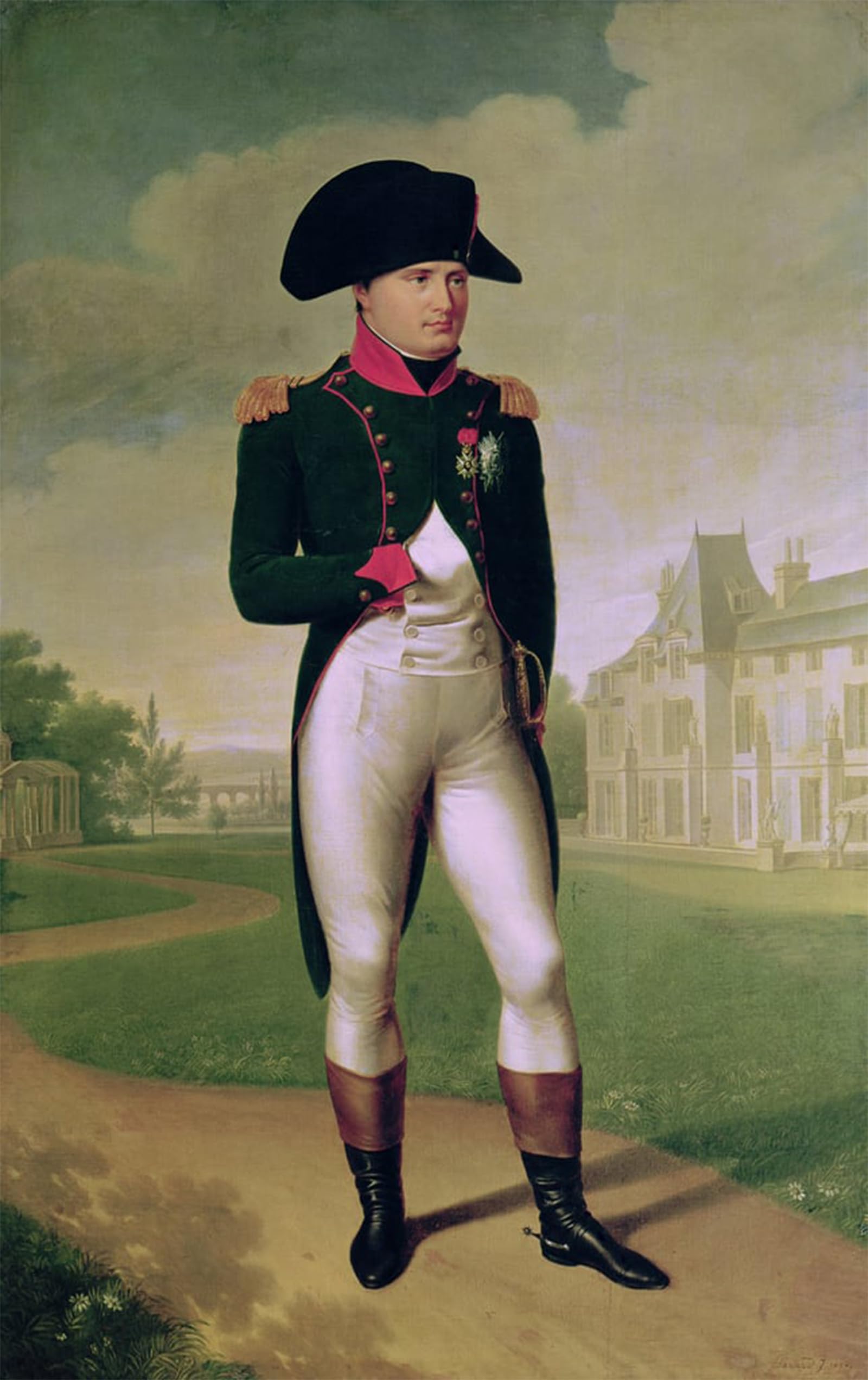 ARTXLXXBN Famous Art Print Poster Vintage Wall Art Napoleon I in Front of the Chateau De Malmaison by Baron François Pascal Simon Gérard Canvas Art Poster for Home Decor 60x90cm