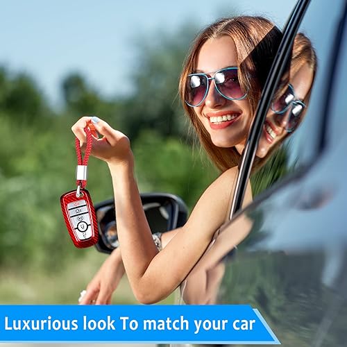 Miniatura 6 de Funda con textura de fibra de carbono real para Ford Ecosport Edge Escape Explorer F-150 Raptor F-250 F-350 F-450 F-550 Fusion Mondeo Mustang