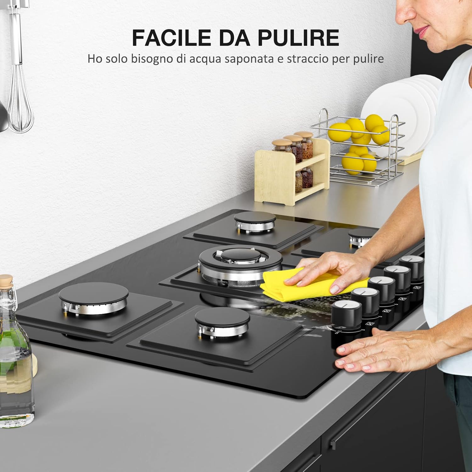 Piano cottura a gas, Piano cottura 2 fuochi gas incasso, Adatto per LPG e NG Piano cottura a gas, Piano cottura 2 fuochi gas incasso, Adatto per LPG e NG