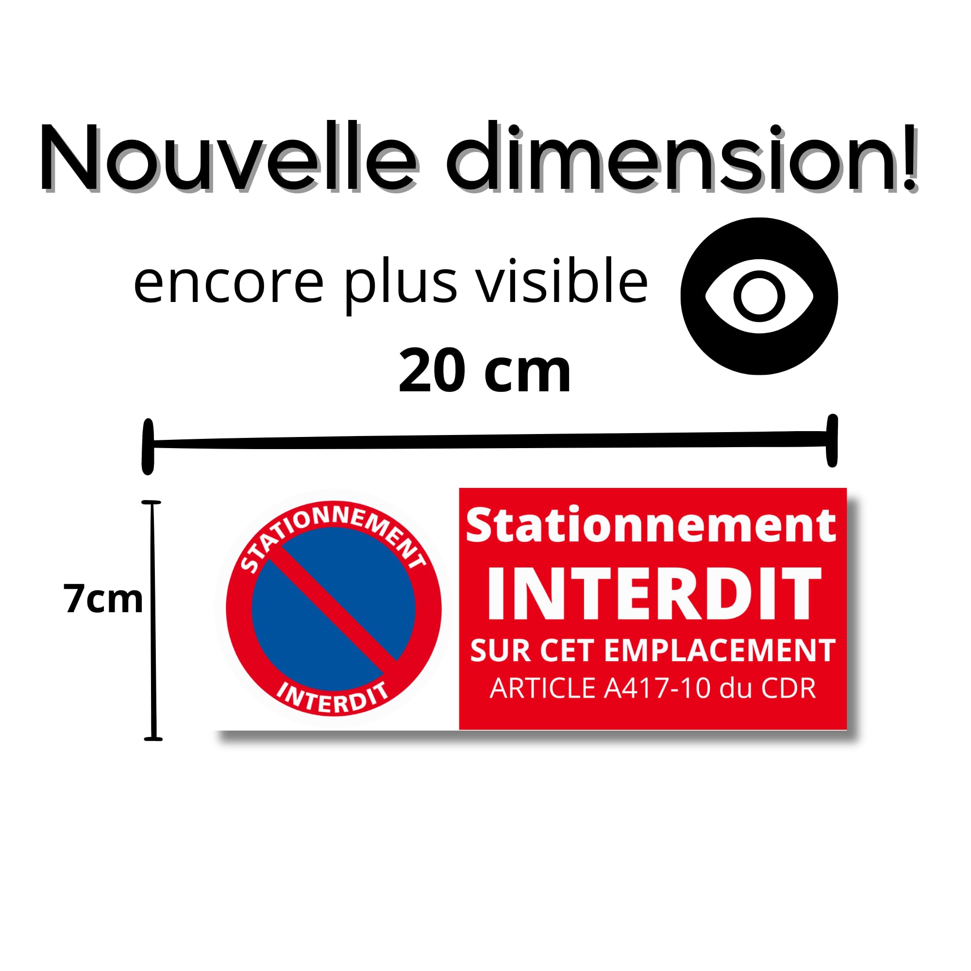 Image secondaire de LOT DE 35 Autocollants- Stationnement Interdit - parking privé,Dissuasif Contre Les Voitures Mal Garées, Ou En Stationnement Gên