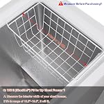 Chest Freezer Baskets 20.5 Inch, Chest Freezer Organizer Bins Metal Wire Storage Baskets with Hanging Handles for Deep Freezer, Set of 2