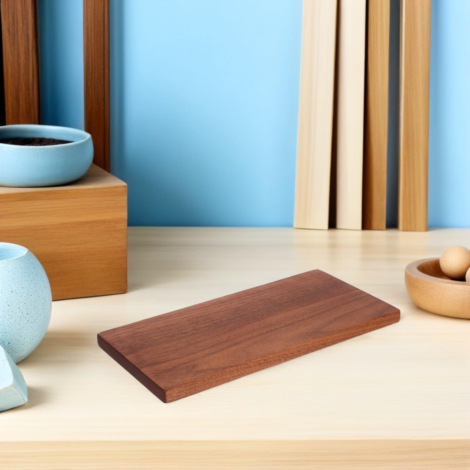 ARTIBETTER Assi di Legno di Noce Grezzo 20X10X2 CM Pannelli Decorativi in Noce per Lavori Artigianali Fai da Te Blocchi di Legno per Incisione e Progetti Creativi per Hobby e Arredamento