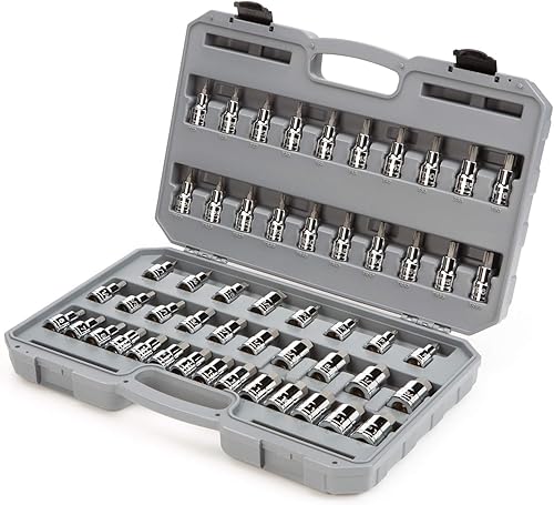 Miniatura 3 de TEKTON SHB92302 - Juego de llaves hexagonales de 1/2 pulgada, Torx, Torx TR Torx, Phillips, puntas ranuradas con estuche (52 piezas)