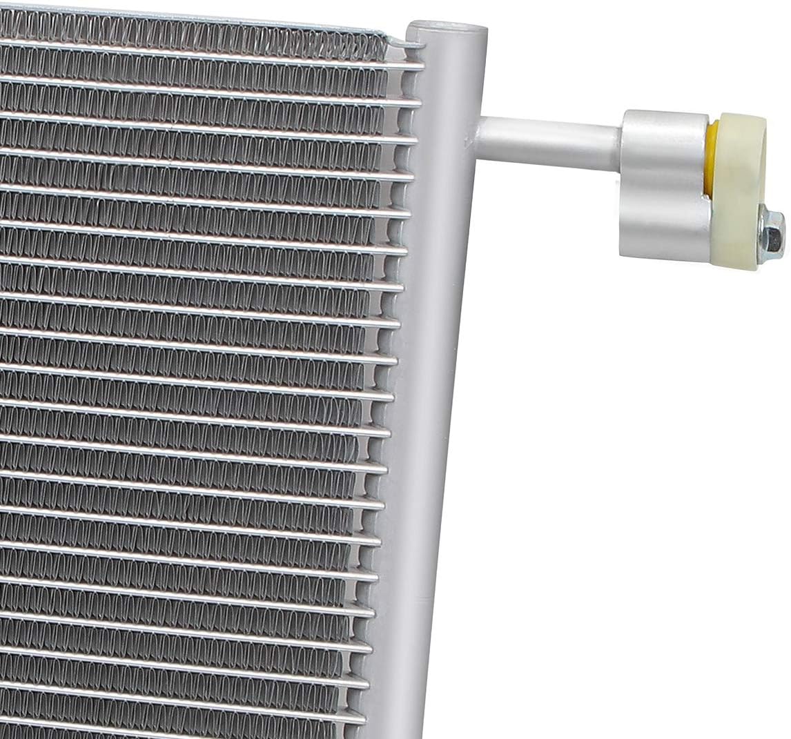 DNA Motoring OEM-CDS-4953 4953 Aluminum Air Conditioning A/C Condenser For 2000-2013 CHEVROLET CADILLAC GMC HUMMER H2, Metallic