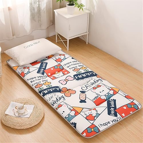 Miniatura 10 de ZWDYY Colchón de futón japonés, colchón enrollable para dormitorio de estudiantes, colchón para cama de suelo, colchón, colchón plegable tatami,