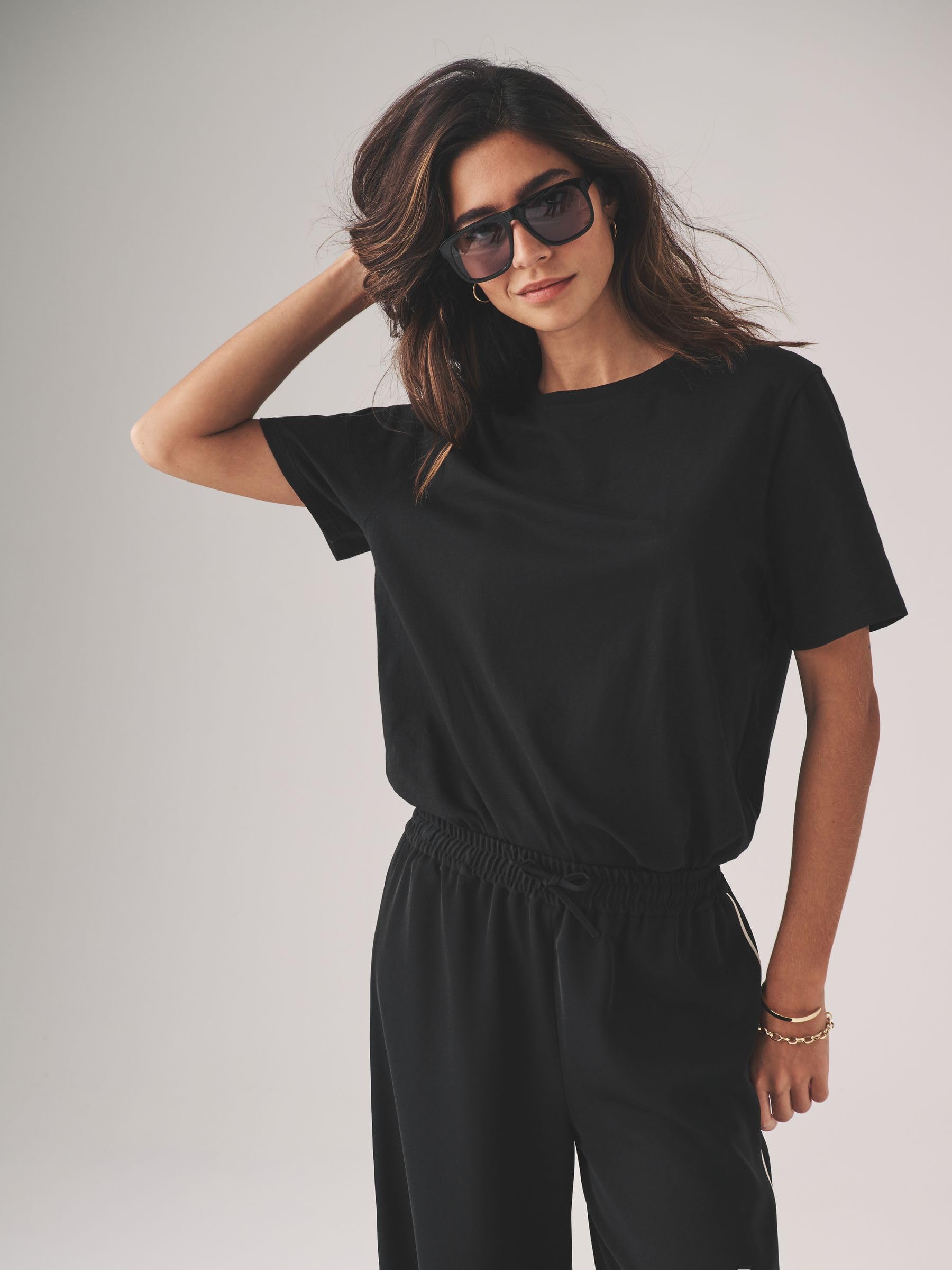 THE SET Mujeres Pack de 5 Camisetas de Corte Holgado