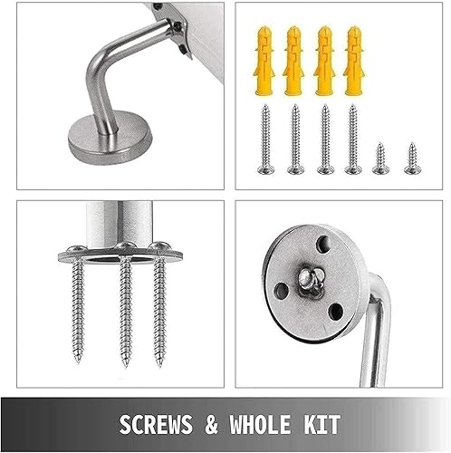 Miniatura 7 de Barras de agarre de madera, kit completo de 1 a 20 pies, barandillas antideslizantes para escaleras, barra de soporte para pasillo, villa para