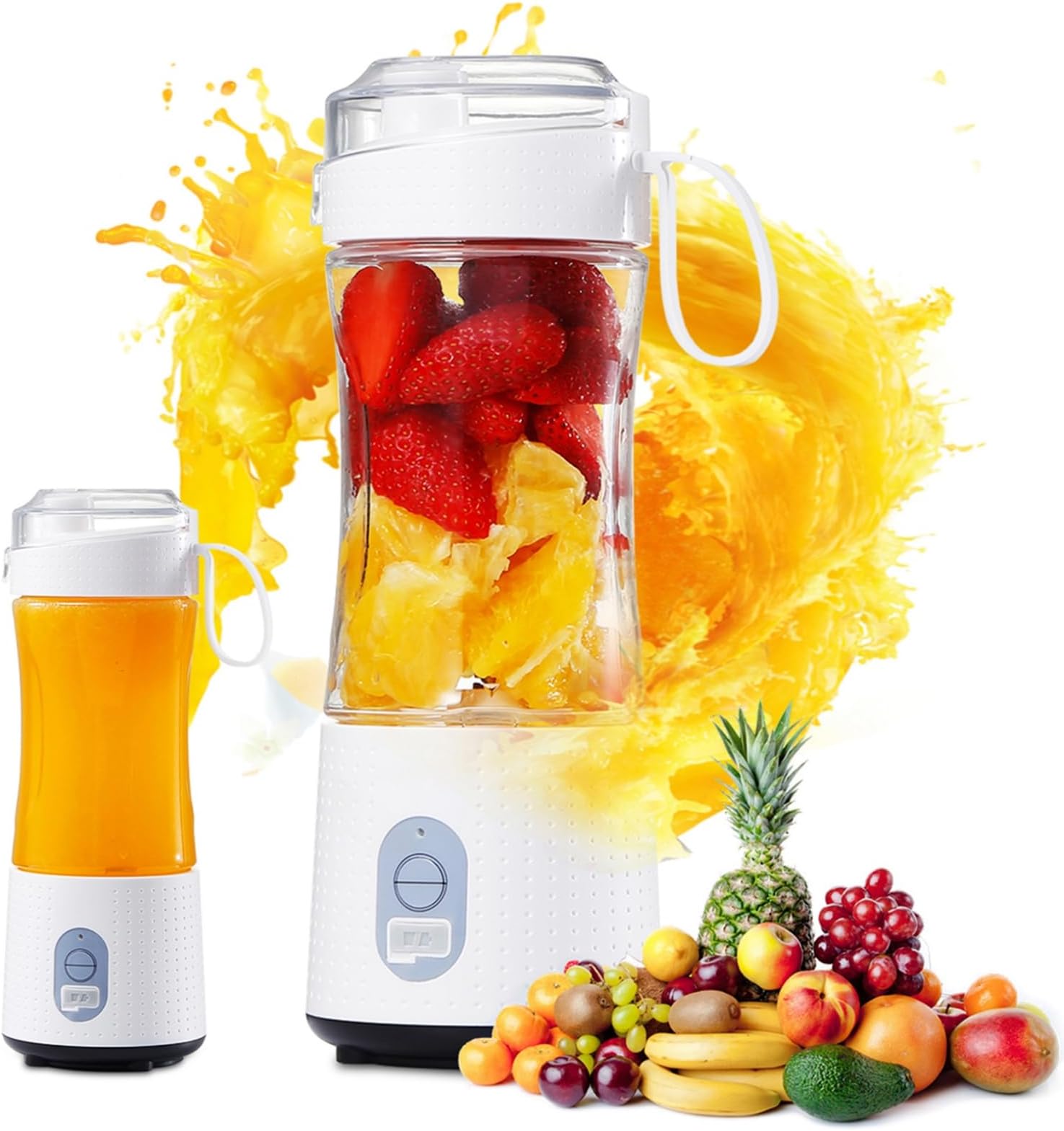 380ml Mixeur portable pour Smoothies et Shakes Mini Blender avec 6