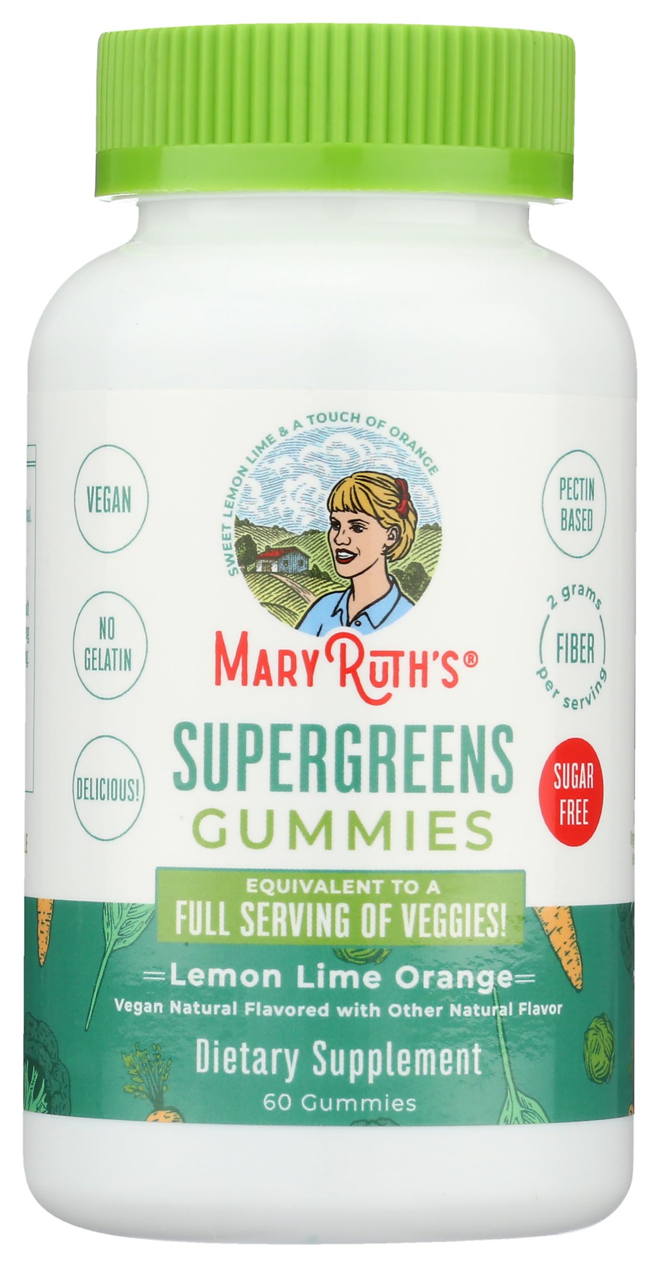 MaryRuth's Super Greens, Naturally-Occurring Quercetin, Spirulina, 60 Count — Amazon image 4