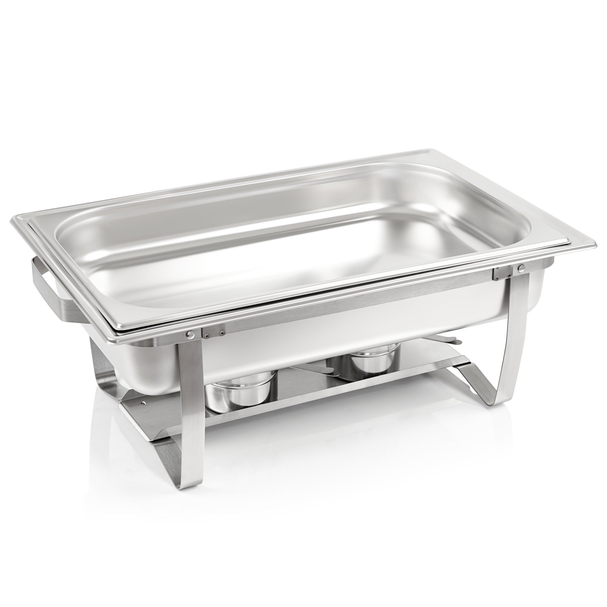 Mahlzeit Chafing Dish Profi Set "Toulouse" | 2x Edelstahl Warmhaltebehälter Essen, 15-tlg Speisewärmer | Buffet Wärmer, Wärmebehälter, Rechaud, Speisenwärmer für Catering, Buffet und Party