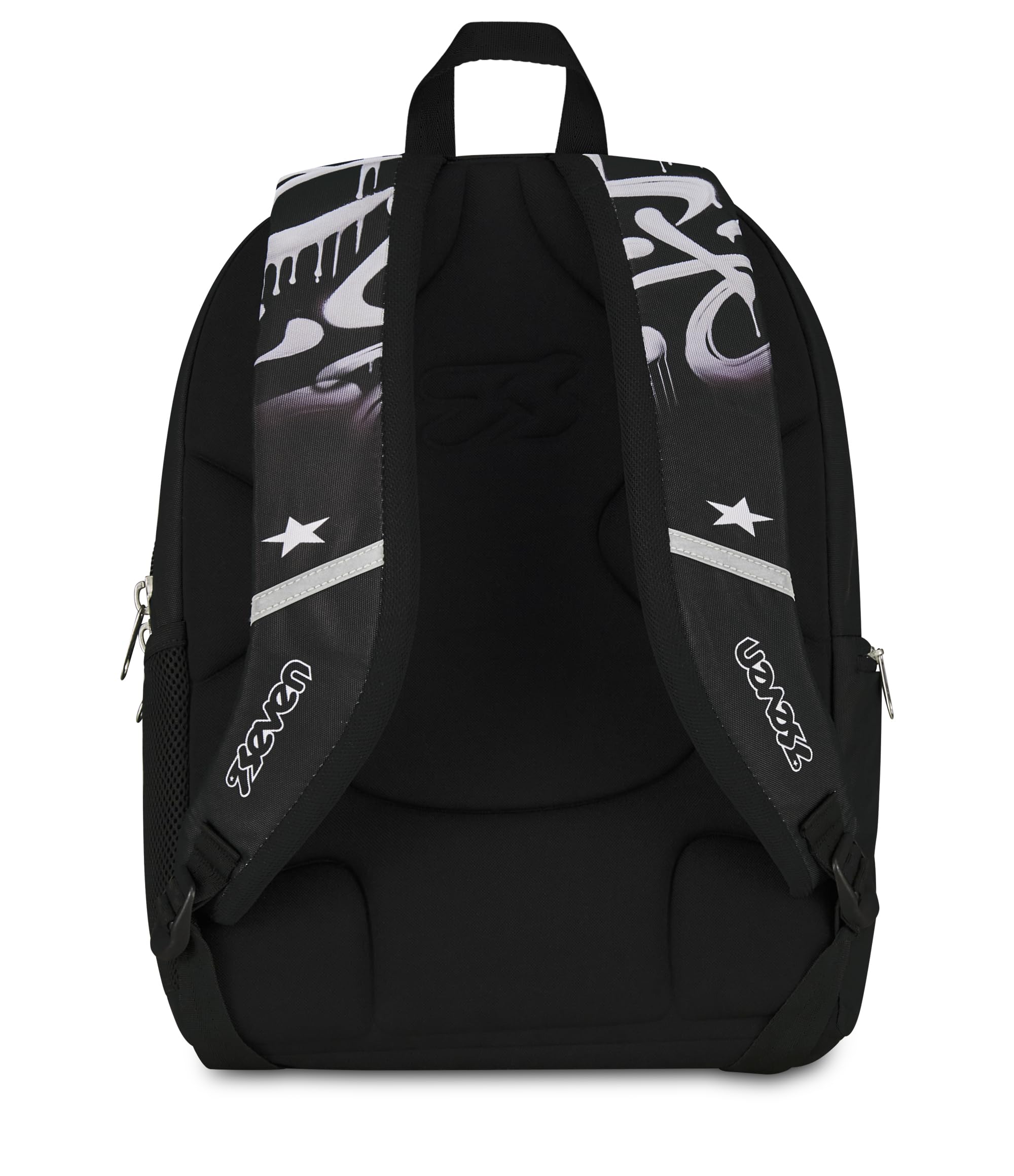 Seven Zaino Scuola Dual Detach PLUMPY LINE BOY, Nero, 32 L, Doppio Scomparto, Multifunzione, Zaino Staccabile, Tasca con organizer, Scomparto porta pc, Scuola media e superiore, Bambino, Ragazzo