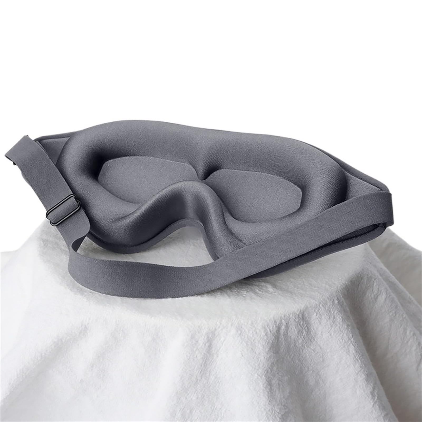 Gijmzy Grey Silk Eye Mask 3D Sleep Mask Blindfold Sleeping Aid Eye Mask Soft Memory Foam Face Mask Eyeshade Blockout Light Eye Cover Patch(Gray)