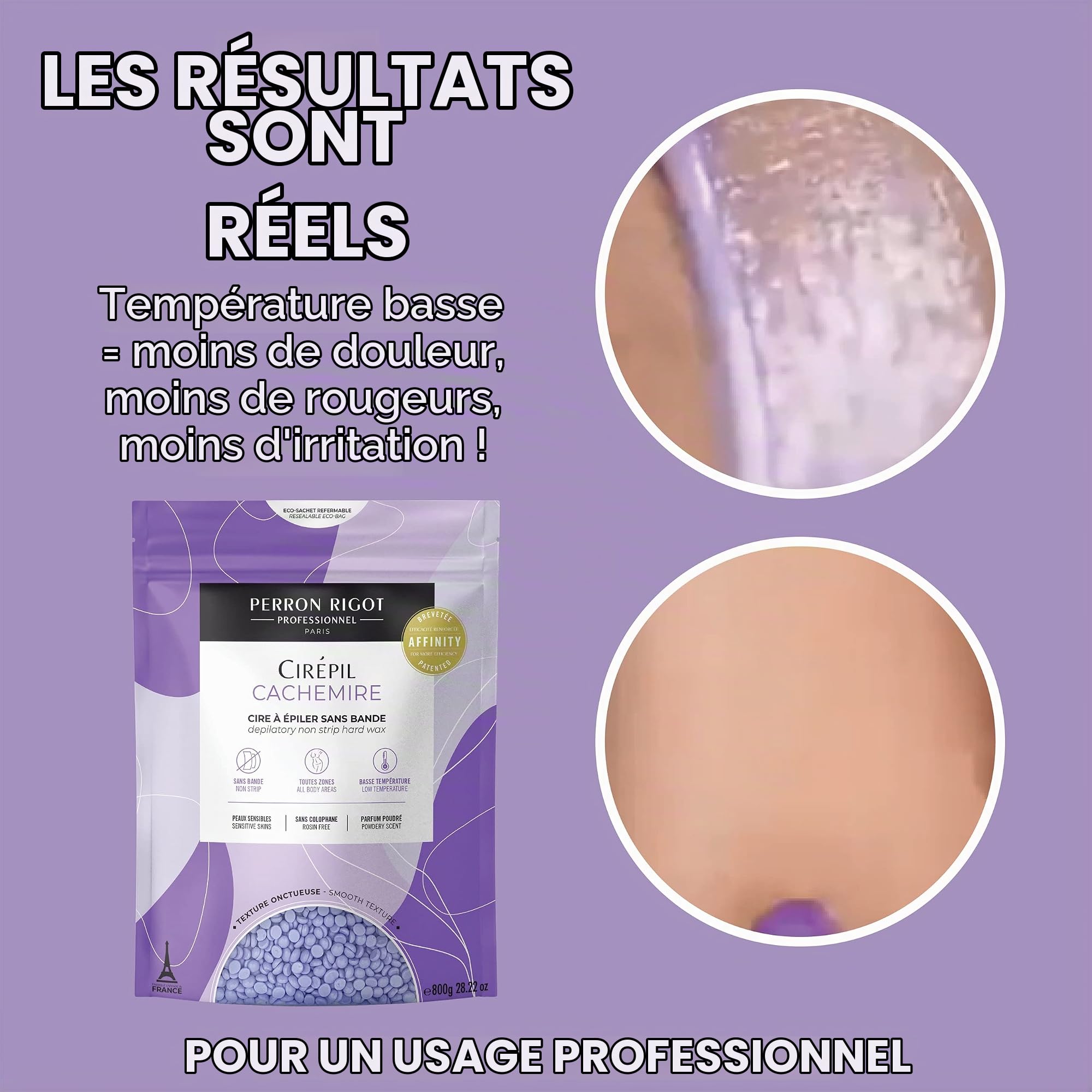 Perron Rigot - Cire Épilation Cirépil Cachemire Hypoallergénique , 800 G (Lot De 1)