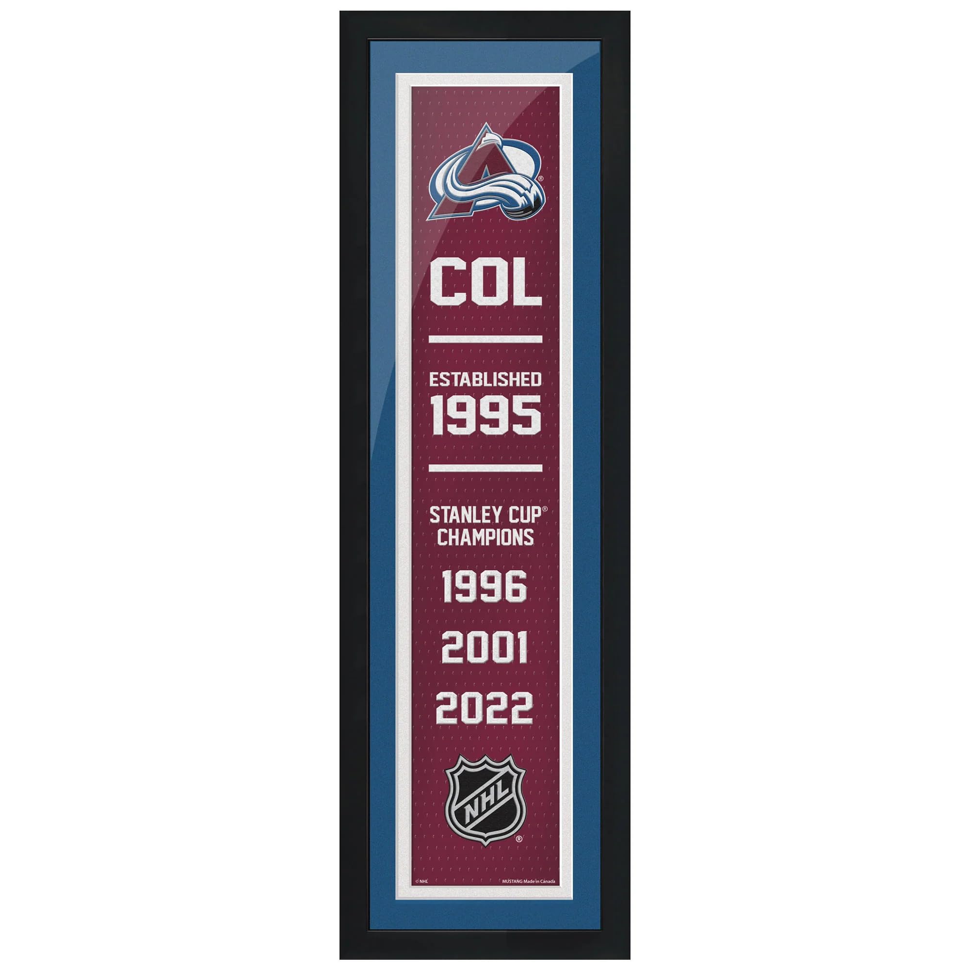 Mustang Product Colorado Avalanche 6x22 Empire Framed Sign