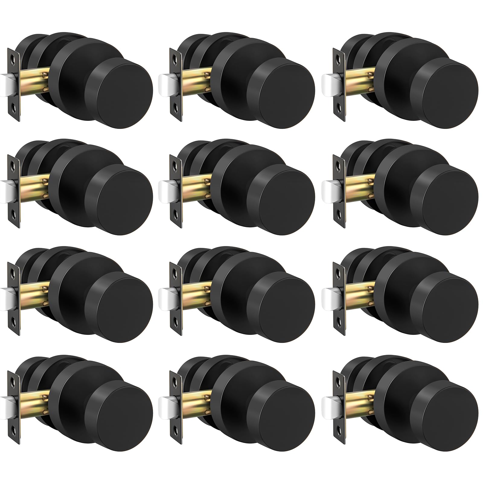 Haidms Brushed Gold Door Knobs - 6 Pack -15