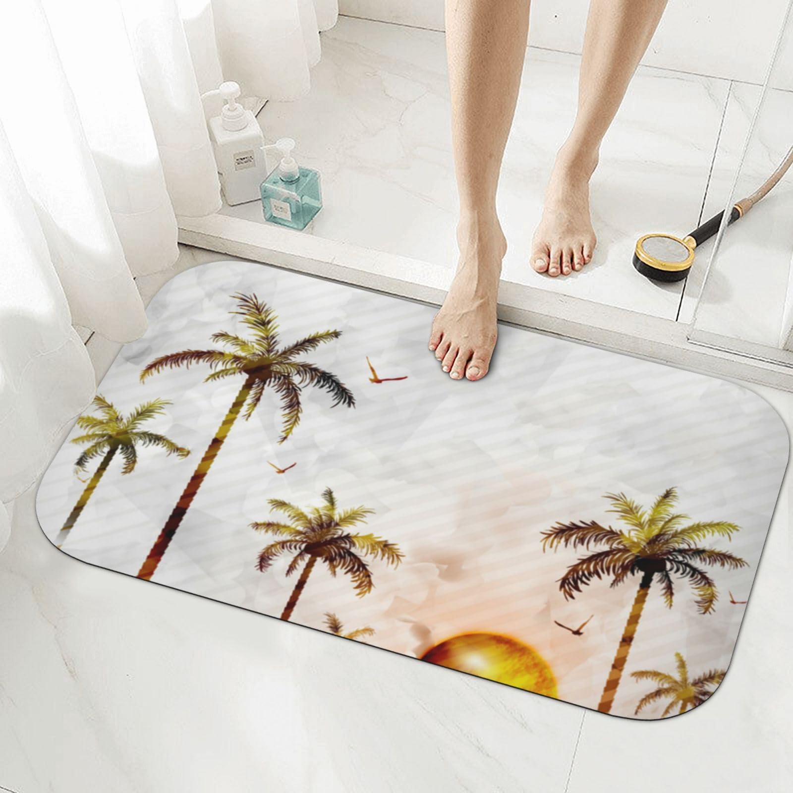 Tapis de bain antidérapant à séchage rapide pour salle de douche