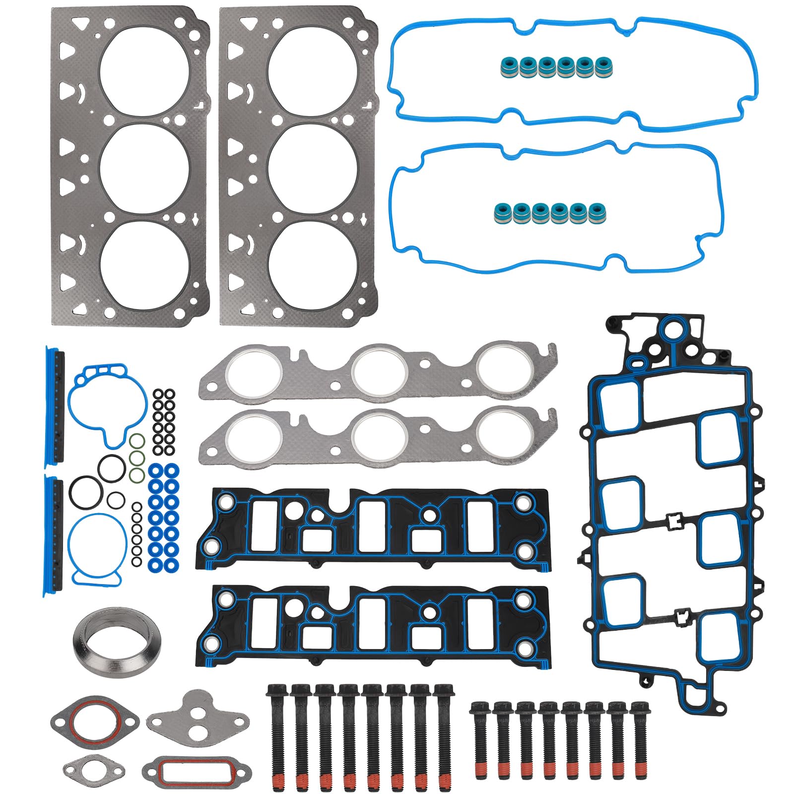 Complete Head Gasket Set With Bolts For GM 3.4L VIN E Engine (Impala, Venture, Etc