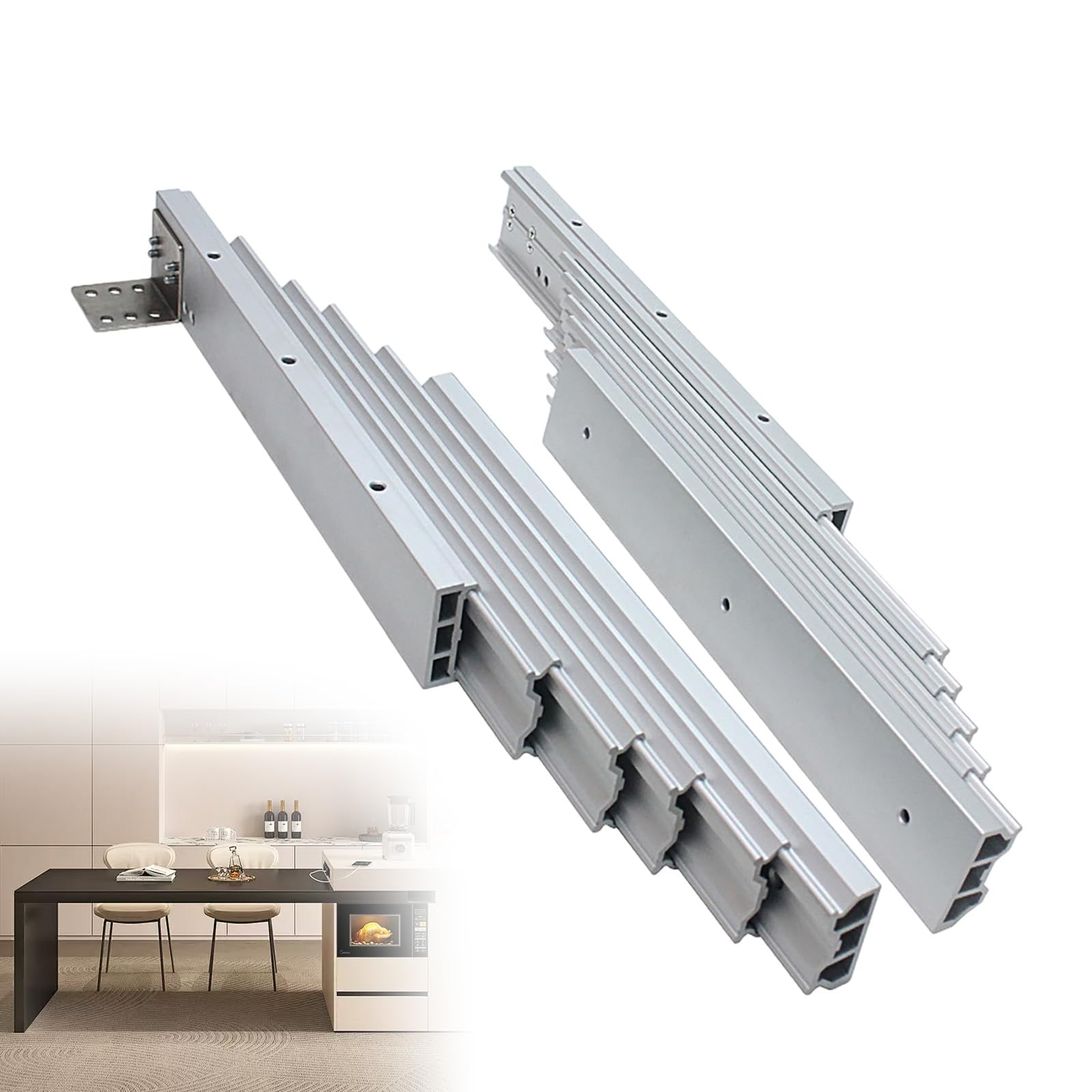 Glissières de tiroir à fermeture en douceur robustes de 1450mm pour cuisine haut de gamme