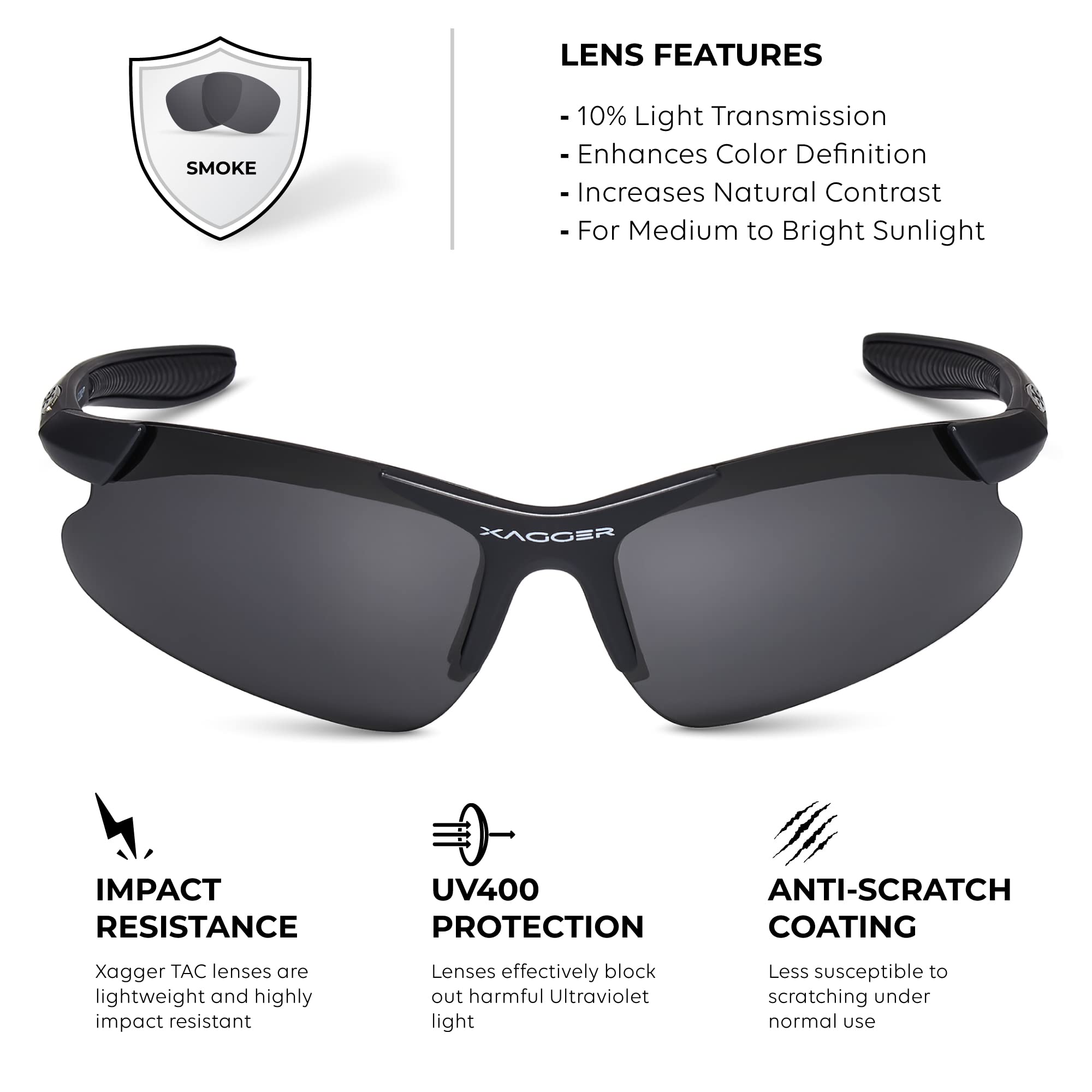 Polarisierte Sport-Sonnenbrille für Jungen und Mädchen, TR90-Rahmen, mattschwarz | Rauch, Alter 8-14 Jahre, mattschwarz | Rauch, Alter 8-14, Mattschwarz | rauchfarben, Age 8-14