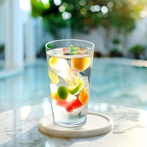 Miniatura 8 de Amazing Abby - Cafely - Vasos de plástico de 16 onzas (juego de 8), vasos de plástico, vasos de estilo restaurante, vasos de grado comercial,