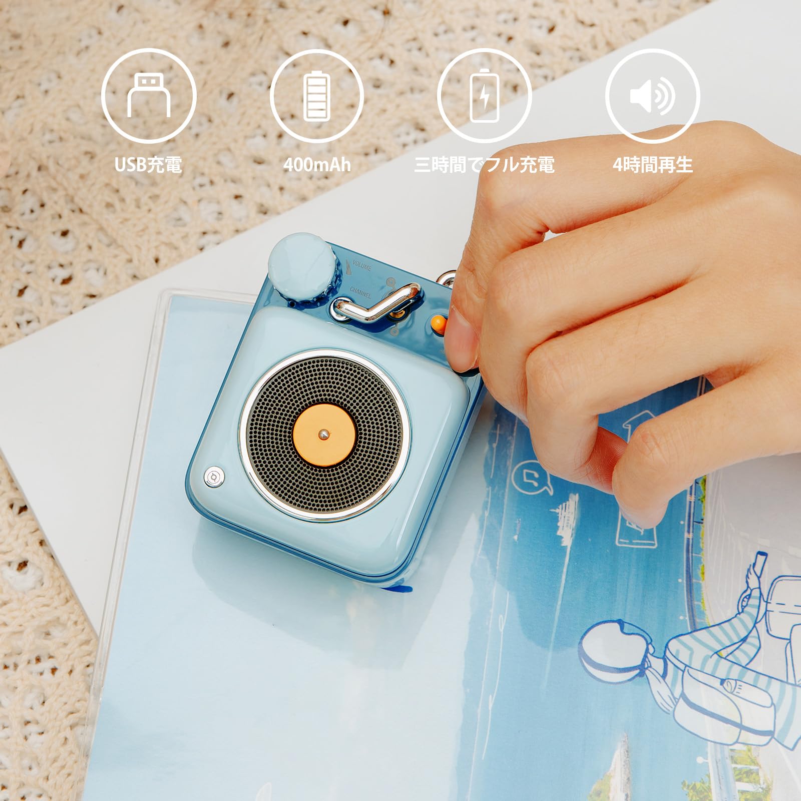 Amazon.co.jp: MUZEN Button スピーカー bluetooth ミニサイズ