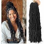 7 Packs Crochet Faux Locs Hair 24 Inch Curly Wavy Goddess Locs Braids for Natural Butterfly Soft Locs Crochet Hair for Black Women (24 inch(pack of 7), 2)