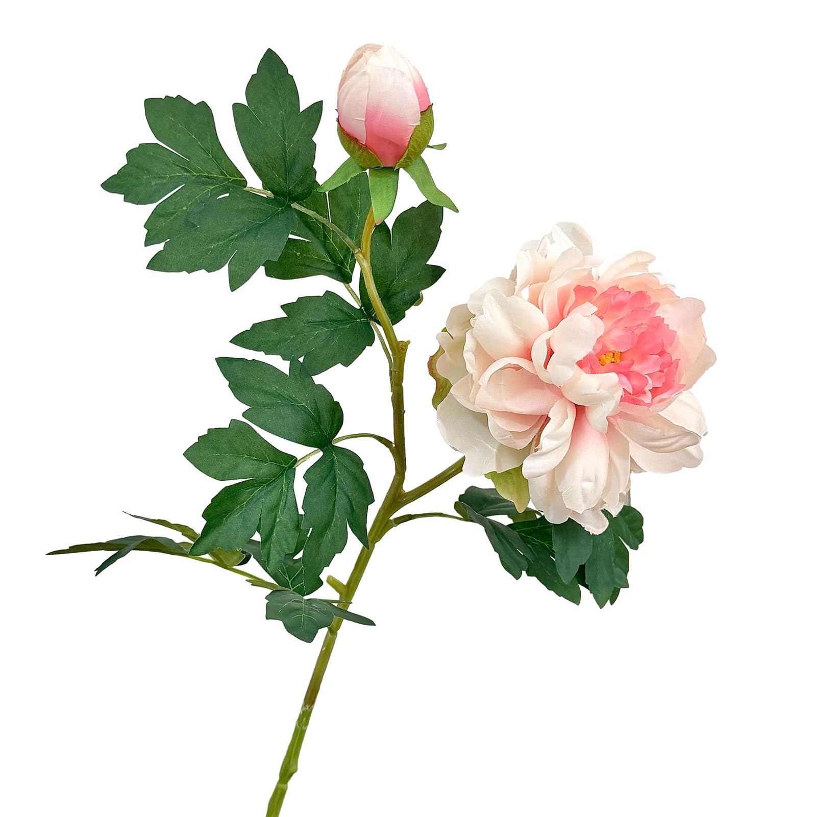 Virelynx Artificial Peony Flower – Realistic 2 Heads Faux Peony with 1 Bud, 29.9" Fake Peony Bouquet with Stem for Wedding Centerpiece DIY