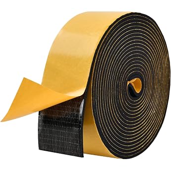 Foam Tape Neoprene Foam Rubber Self-Adhesive 50 mm x 3 mm x 3 m