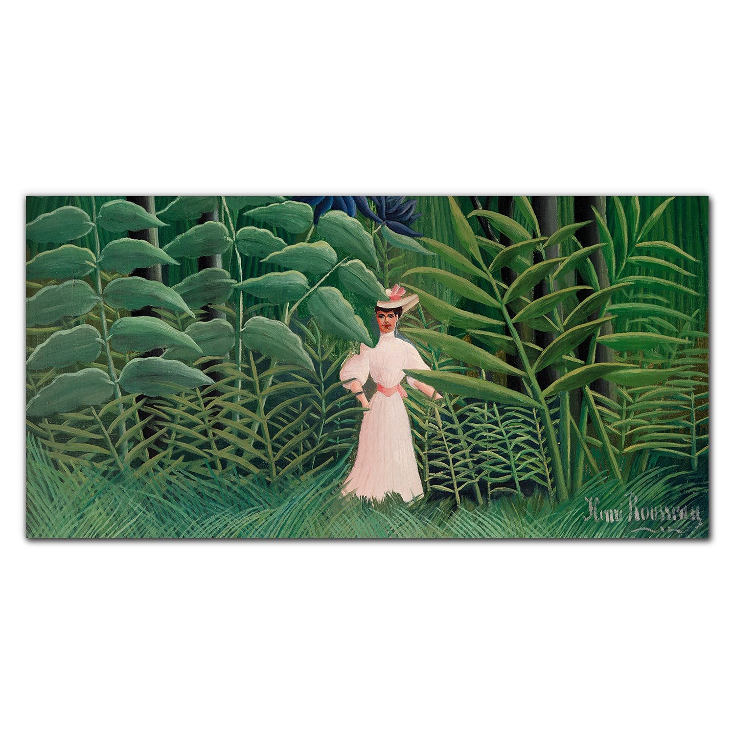 Crédence de cuisine en verre trempé 100x50 cm motif jungle pour protection murale de cuisine