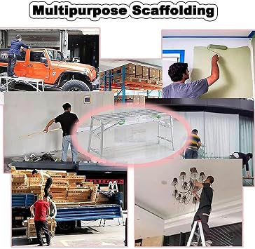 Multifunctional Welding Frame with Adjustable Height Foldable and Retractable Horse Stool Technical Work Platform Suitable for Picking up Decorative Items