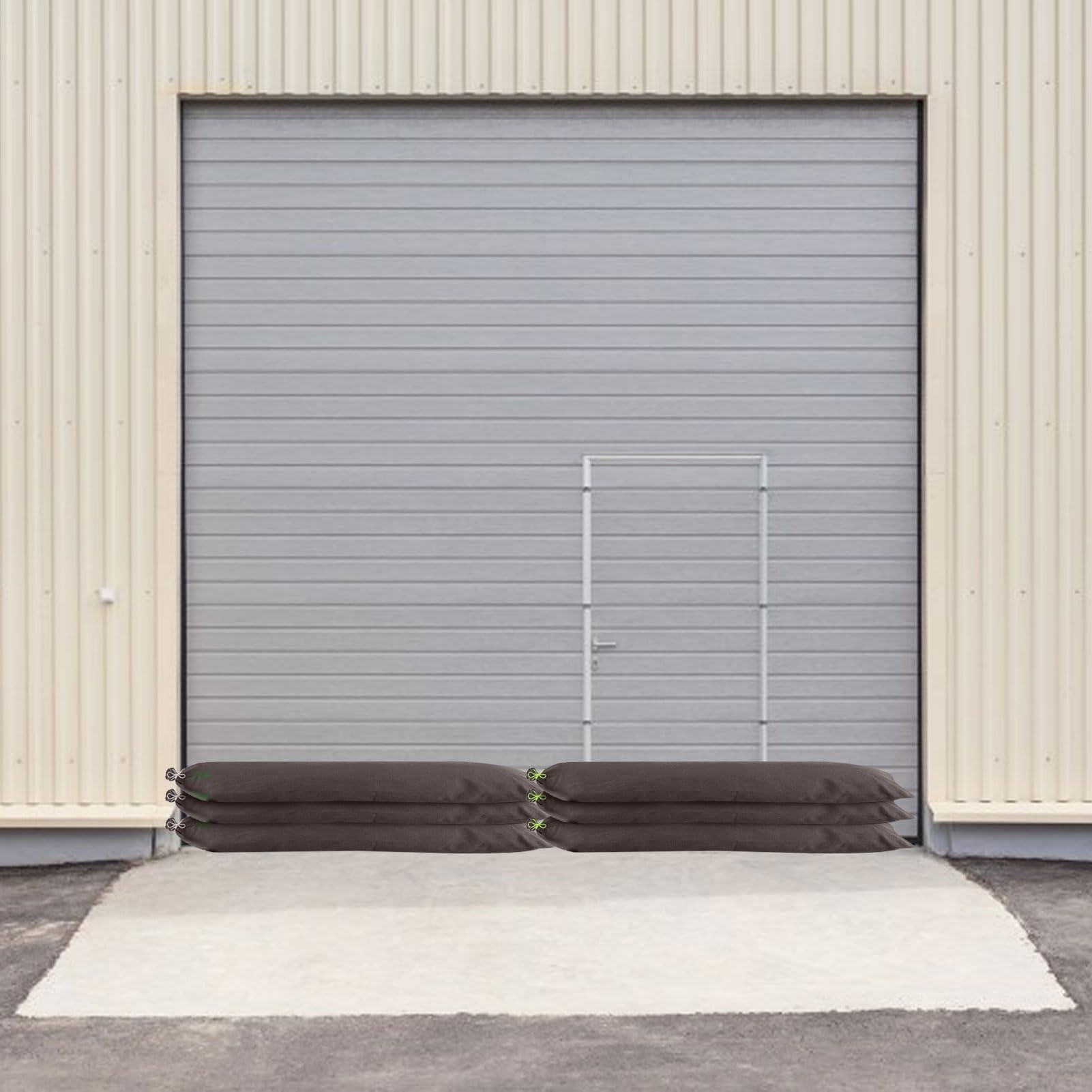 Tyenaza 10 Piezas 25 x 50 CM Barreras de inundación, Sacos de Arena contra Inundaciones, Bolsas de Arena Sin Arena con Cordón, Bolsas de Arena Reutilizables, para Garajes, Casas, Sótanos(Marrón)