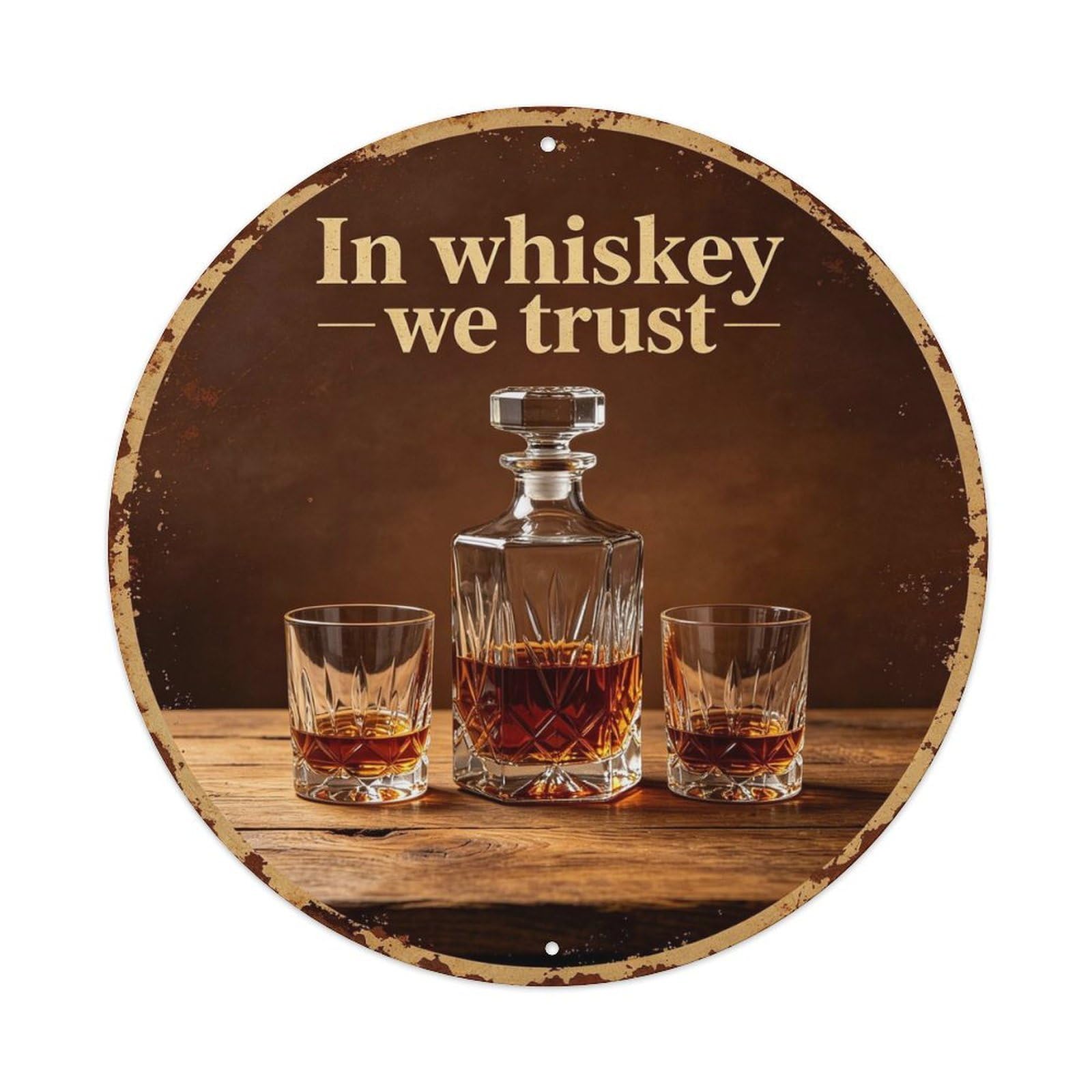 Vintage_whiskey_trust Metal Tin Sign Plaque