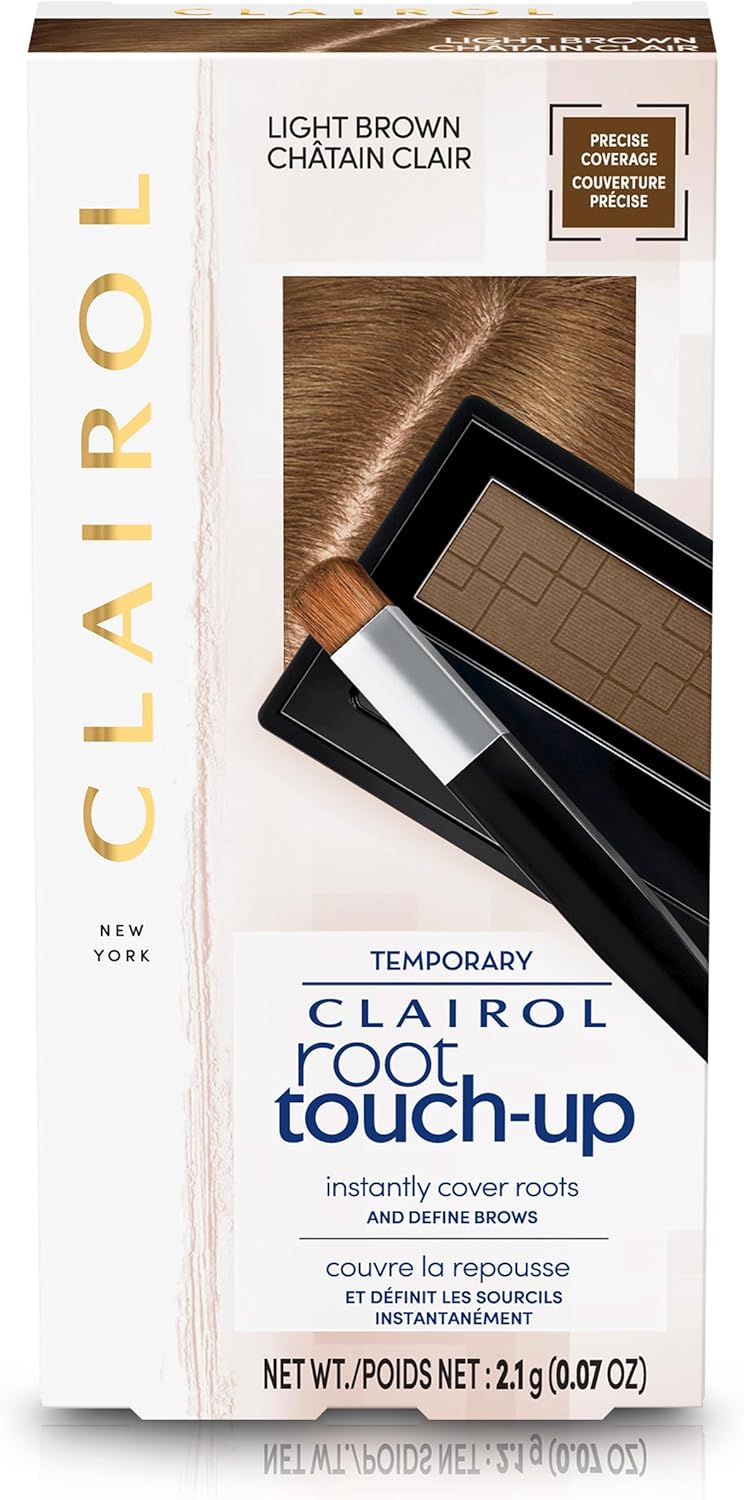 Clairol Wortel Touch-Up Tijdelijk Verbergend Poeder, Lichtbruin Haarkleur, Pack van 1