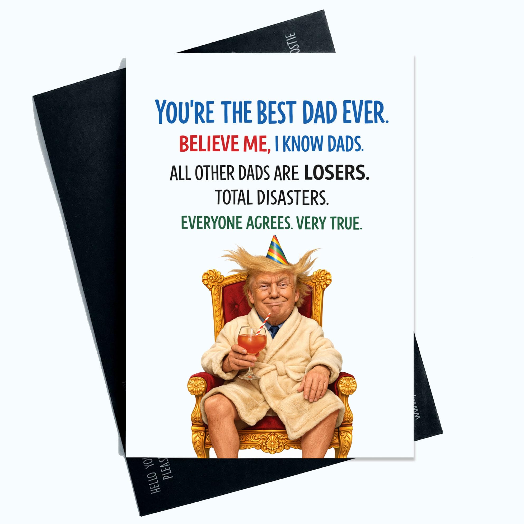 Peachy Antics Funny Father’s Day Card for Dad – You’re the Best Dad Ever Believe Me I Know Dads – Humorous Joke Father’s Day Card for Him – Novelty Meme Style Greeting Card – A5 Card SP467