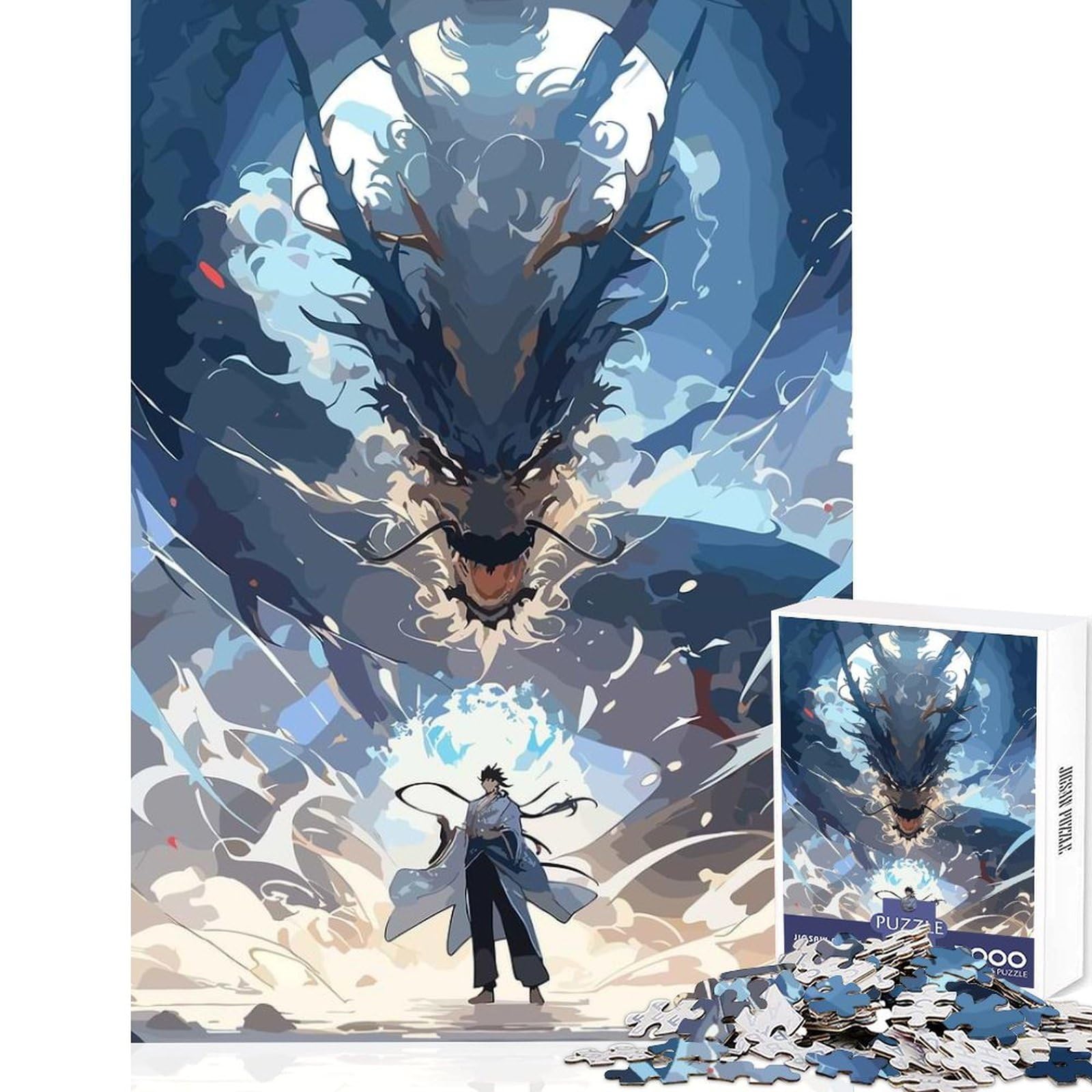 Magical Dragon Puzzles for Adults 1000 Puzzles Recall Fun Play Uniform Size Precise Pieces Heartwarming Gathering Activity 38x52cm
