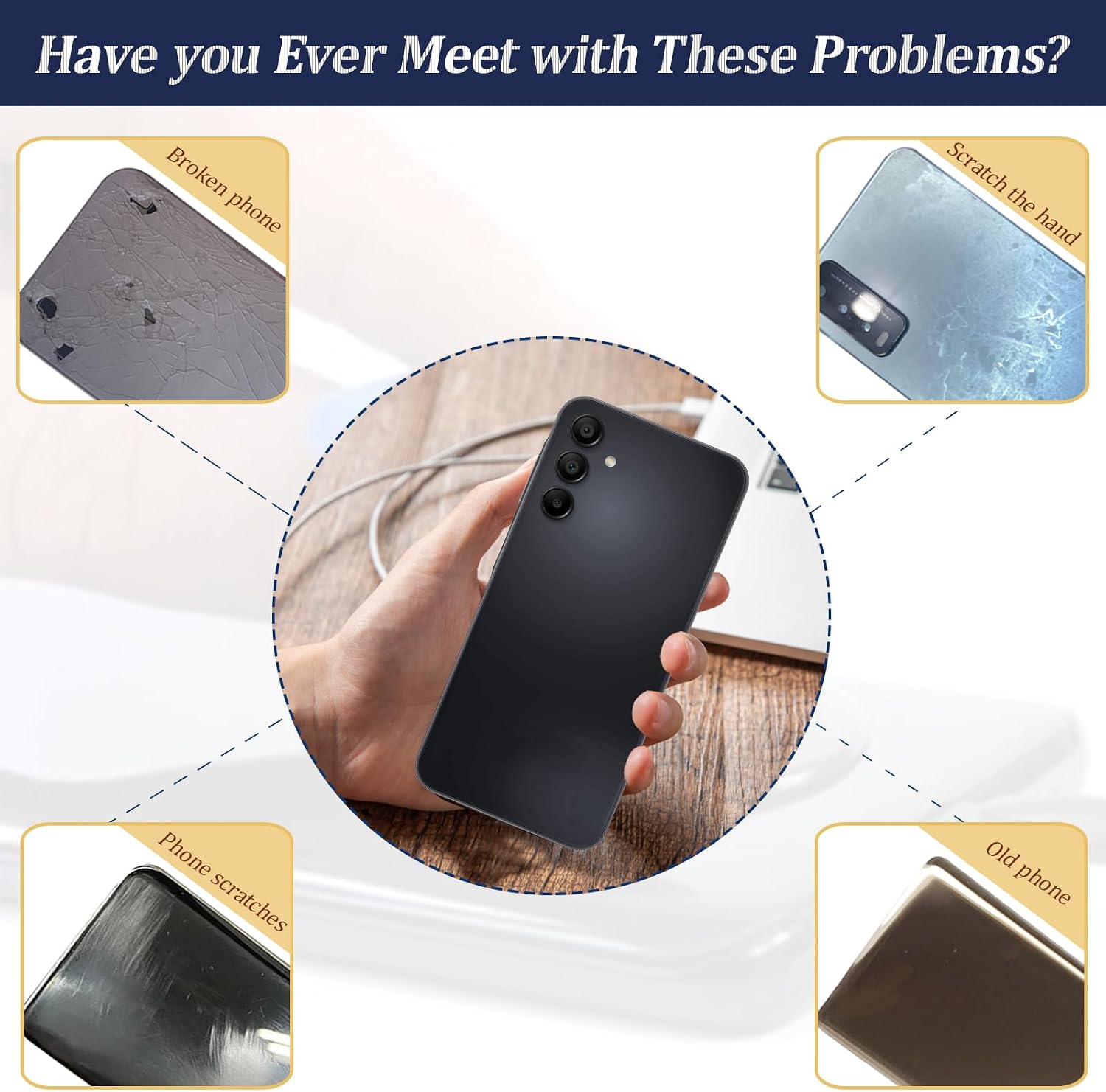 for Samsung Galaxy A15 Back Glass Replacement for Samsung Galaxy A15 5G A156U A15 4G A155U Rear Glass Replacement Battery Cover Housing Door Accessories Parts with Repair Tools (Black)