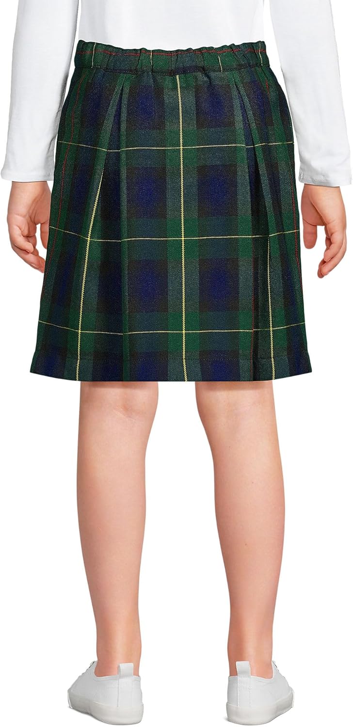 Lands' End School Uniform Girls Plaid Skort Top of Knee - Image 2